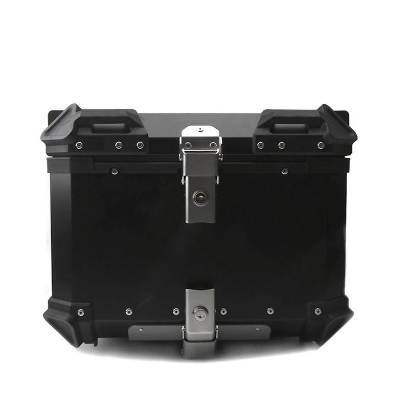 Motorrad Gepäckträger Für CFMOTO800MT Motorrad Seite Gepäck Box Halterung Pannier Rahmen Sattel Rack Hinten Fall Stamm Gepäckträger Hinten(45L Topcase Black) von Barhbt