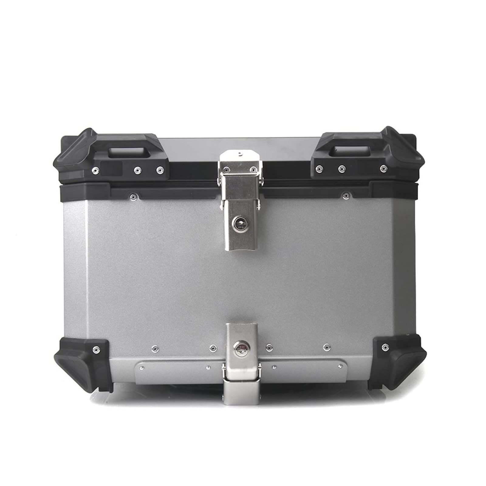 Motorrad Gepäckträger Für CFMOTO800MT Motorrad Seite Gepäck Box Halterung Pannier Rahmen Sattel Rack Hinten Fall Stamm Gepäckträger Hinten(45L Topcase Silver) von Barhbt