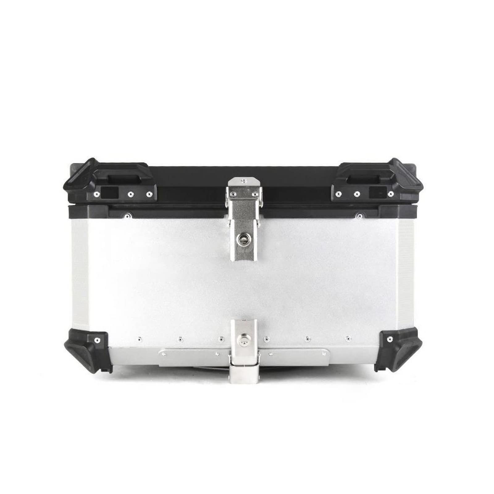 Motorrad Gepäckträger Für CFMOTO800MT Motorrad Seite Gepäck Box Halterung Pannier Rahmen Sattel Rack Hinten Fall Stamm Gepäckträger Hinten(65L Topcase Silver) von Barhbt