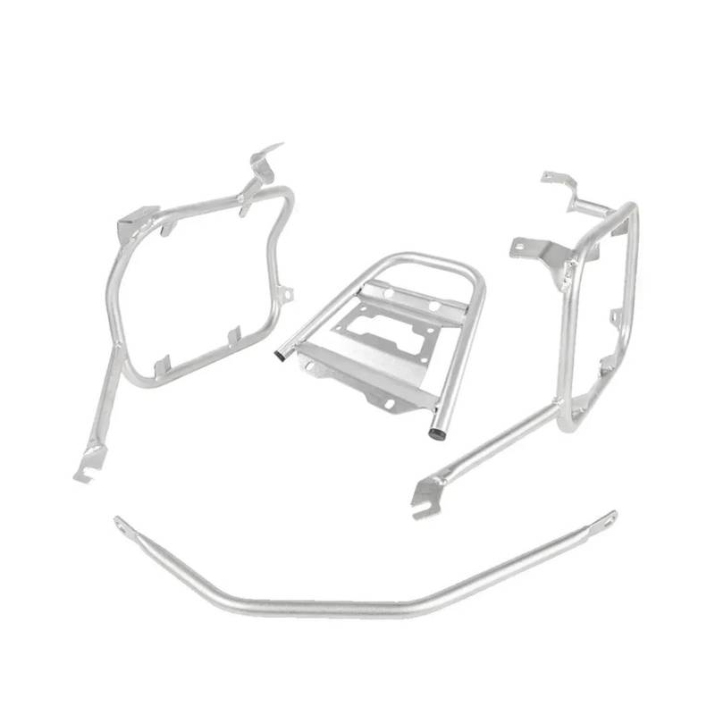 Motorrad Gepäckträger Für CRF1100L Für Afrika Für Twin Für Abenteuer Für Sport 2020-2023 Gepäckhalterung Motorradtaschen Rack Case Holder Gepäckträger Hinten(Silver One Set) von Barhbt