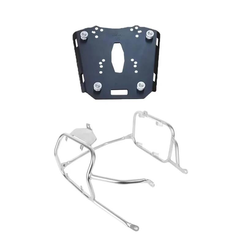 Motorrad Gepäckträger Für VOGE Für DSX525 Für 500DSX 2023 2024 Gepäckträger Motorrad Pannier Halter Halterung Gepäckträger Hinten(Rack Silver) von Barhbt