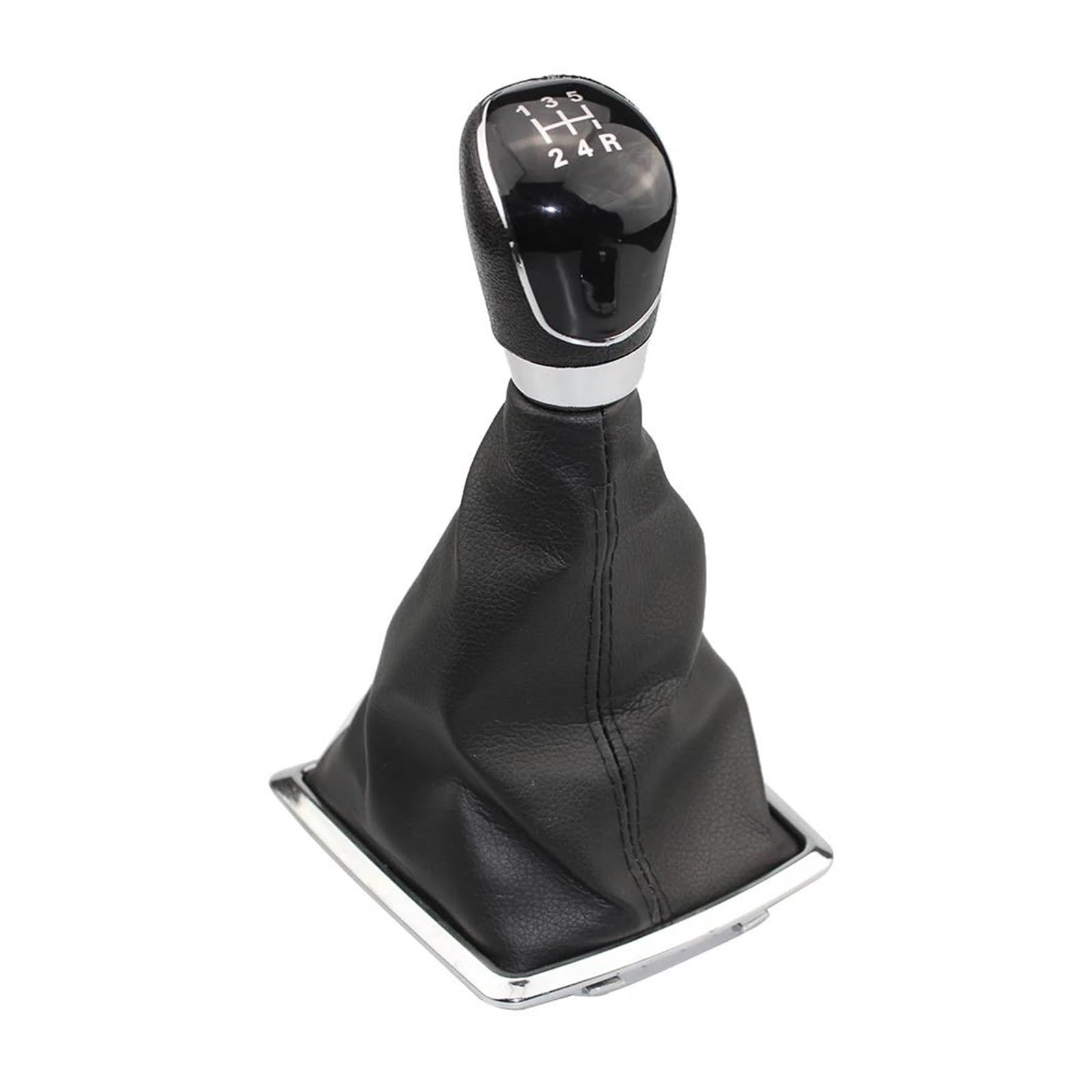 Schaltknauf Für Ford Für Fiesta MK7 Für Fokus MK2 Galaxy Zubehör 5/6 Geschwindigkeit Auto Schaltknauf Hebel Shifter Kragen Gaitor Boot Auto Getriebekopf(Small Black 5 Thread) von Barhbt