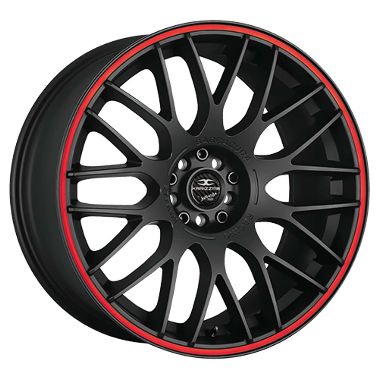 BARRACUDA KARIZZMA mattblack puresports color trim rot 8.0Jx18 5x115 ET40 von Barracuda