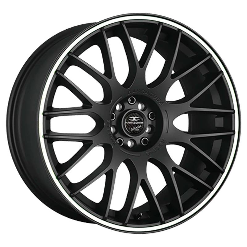 BARRACUDA KARIZZMA mattblack puresports color trim weiss 8.0Jx18 4x100+108 ET38 von Barracuda