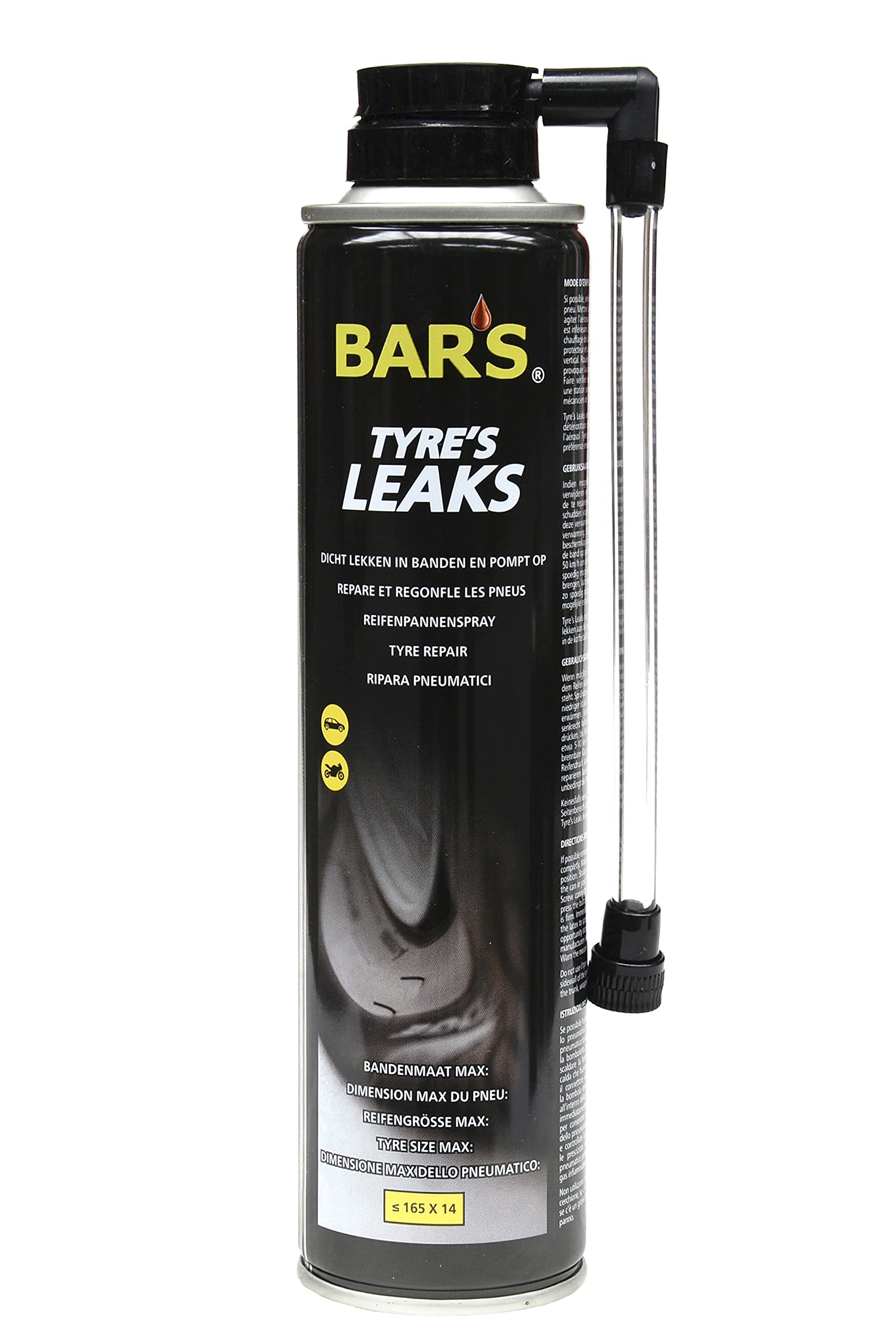 Bars Bar's Auto Reifenpannenreparatur Motorrad Fahrrad Tyre'sLeaks 500ml von Bars