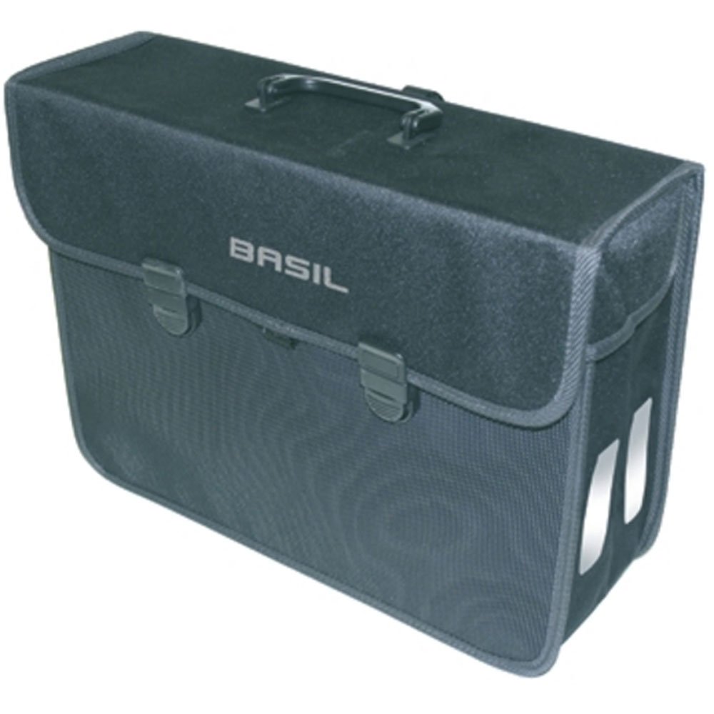 Basil Einzelpacktasche Malaga XL 17L 40x14x31cm schwarz ca.1370g 17019 8+Flicken von Basil+TipTop