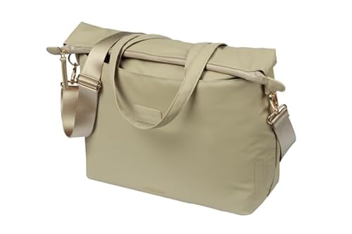 Basil Manhattan Fahrradhandtasche - 12L, Beige, Wasserdicht, Hergestellt aus recyceltem Polyester (IPX3), Ideal für Pendeln und Alltag von Basil