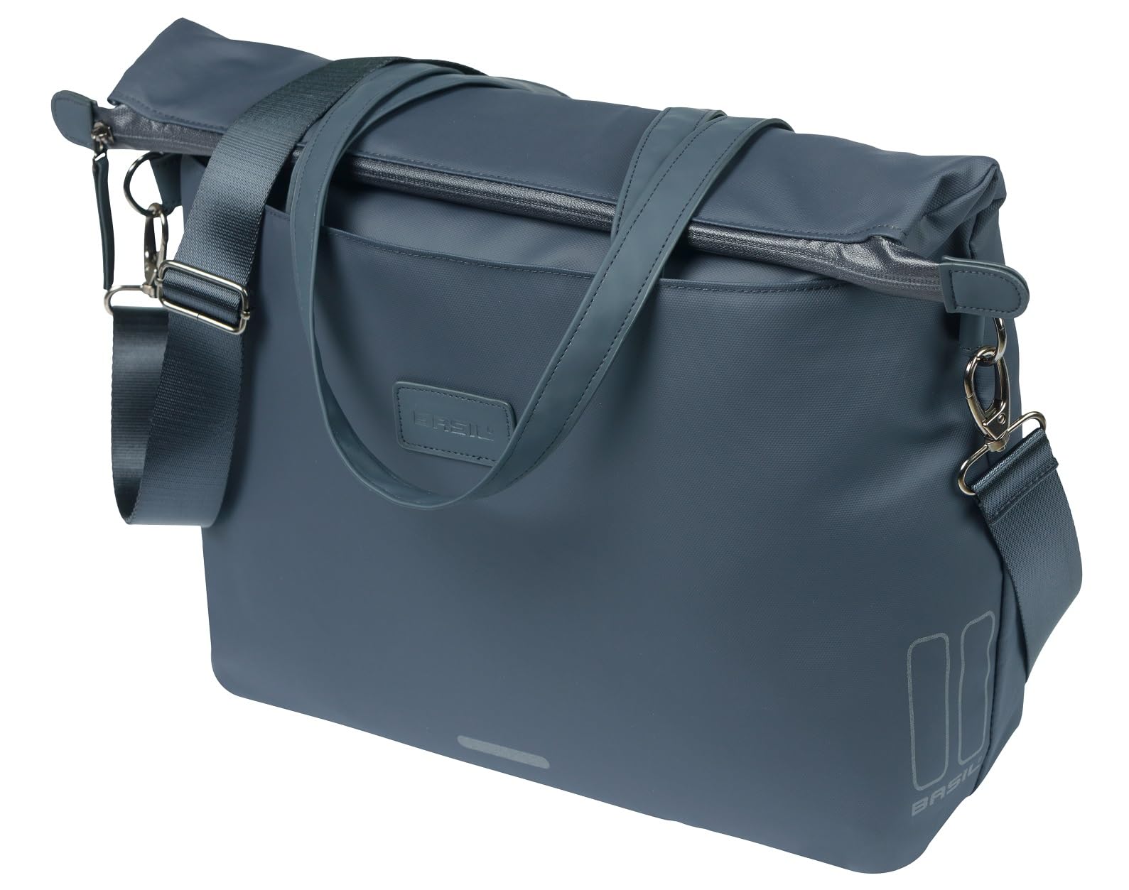 Basil Manhattan Fahrradhandtasche - 12L, Navy Blau, Wasserdicht, Hergestellt aus recyceltem Polyester (IPX3), Ideal für Pendeln und Alltag von Basil