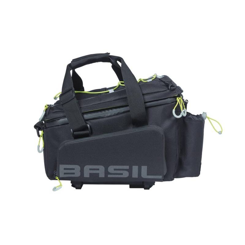 Basil Miles Gepäckträgertasche XL Pro MIK - 9-36L, Schwarz, Wasserdicht, Inkl. abschließbarem MIK-System, Ideal für Lange Touren von Basil