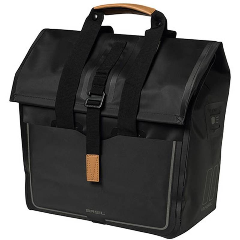 Basil Seitentasche URBAN Dry Shopper 20L matt Black Fahrrad Tasche + Flicken von Basil