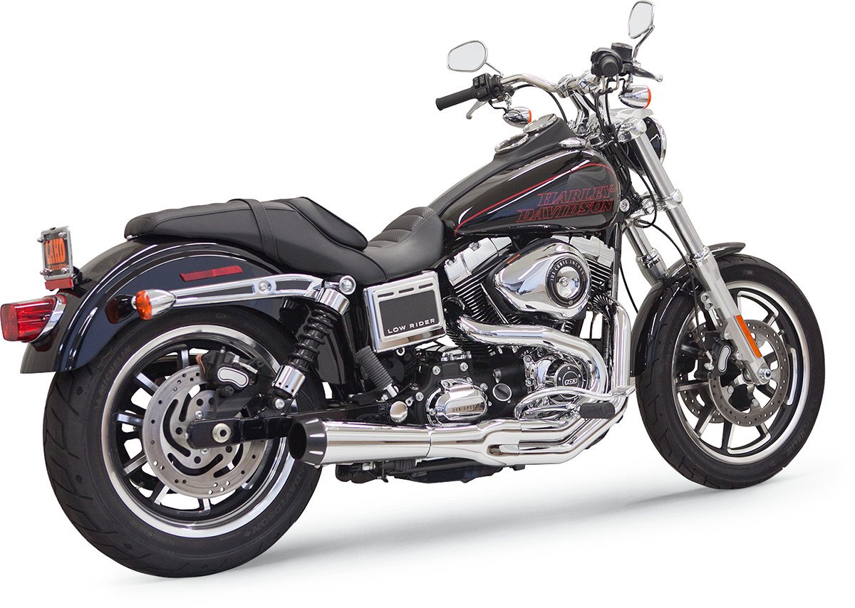 Bassani Road Rage 2-in-1-Auspuff 1991–2017 Dyna Modelle Chrom mit schwarzer Spitze von Bassani Xhaust