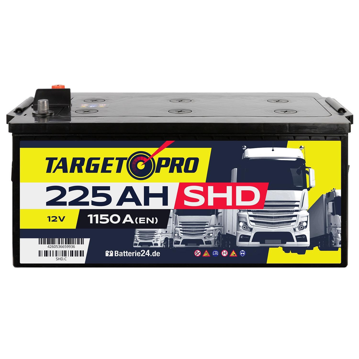 Target Pro SHD LKW Batterie 12V 225Ah von Batterie24.de