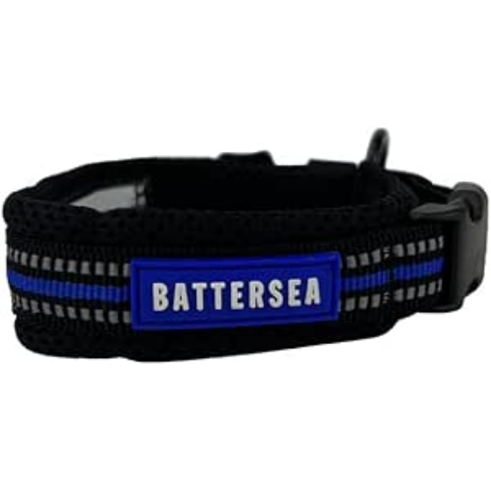 Battersea Hundehalsband, reflektierend, Größe M, Blau von Battersea