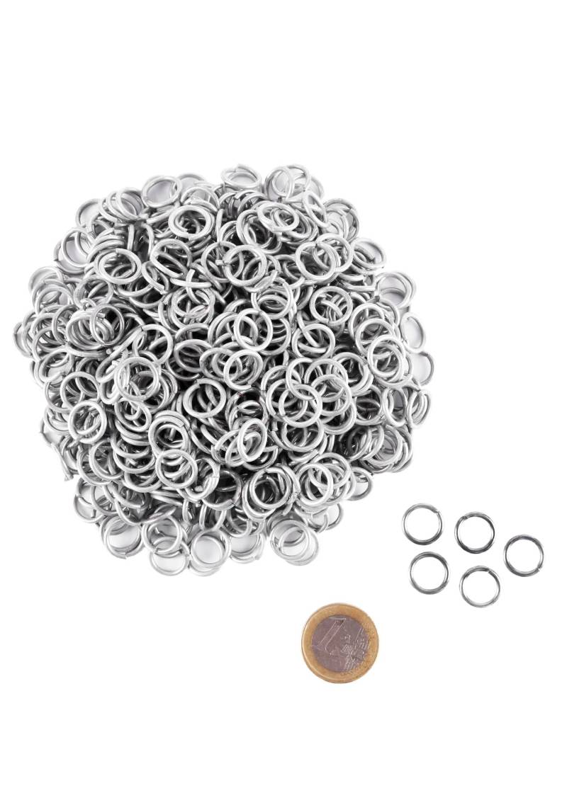 Battle-Merchant - Verzinkte Kettenringe zum Selbermachen von Kettenhauben und Kettenhemden - 3-kg-Paket mit ca. 6000 Ringen - 9 mm ID von Battle-Merchant