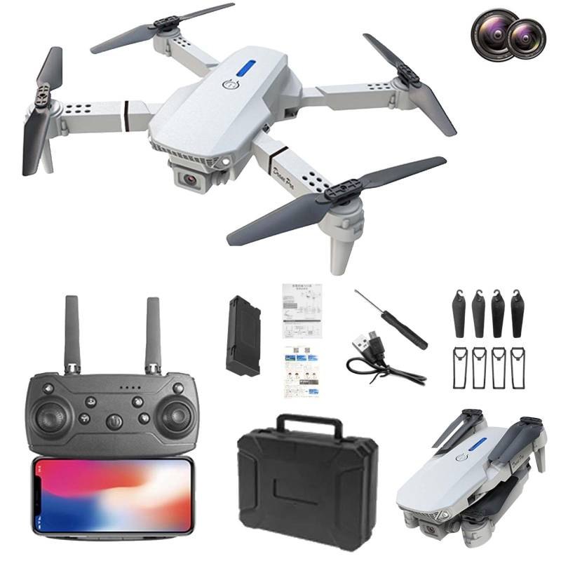 Drohne mit kamera 1080p hd, WiFi FPV drone für Anfänger, RC Quadcopter, Schwerkraft Sensor, Flip mode, Abflug/Landung mit einer Taste One Taste Ruckkehr faltbar Drohnen komplettset unter Anfänger (P) von Battnot