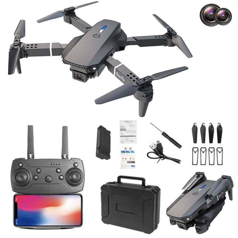 Drohne mit kamera 1080p hd, WiFi FPV drone für Anfänger, RC Quadcopter, Schwerkraft Sensor, Flip mode, Abflug/Landung mit einer Taste One Taste Ruckkehr faltbar Drohnen komplettset unter Anfänger (K) von Battnot