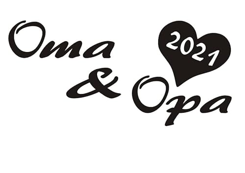 Baumgartner Oma & Opa 2021 Spruch Styling Auto Aufkleber Sticker Bomb Shocker Tuning Decal OEM Dub_SPR-035 (070 schwarz) von Baumgartner