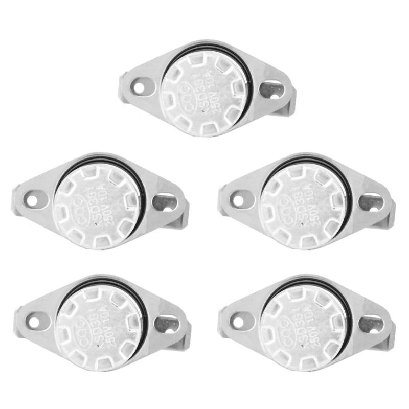 Baxnore 5 PCS KSD301 Thermostatschalter, kompakter Temperaturkontrollthermostat, thermischer Temperaturschalter für Automatisierungsgeräte (105℃) von Baxnore