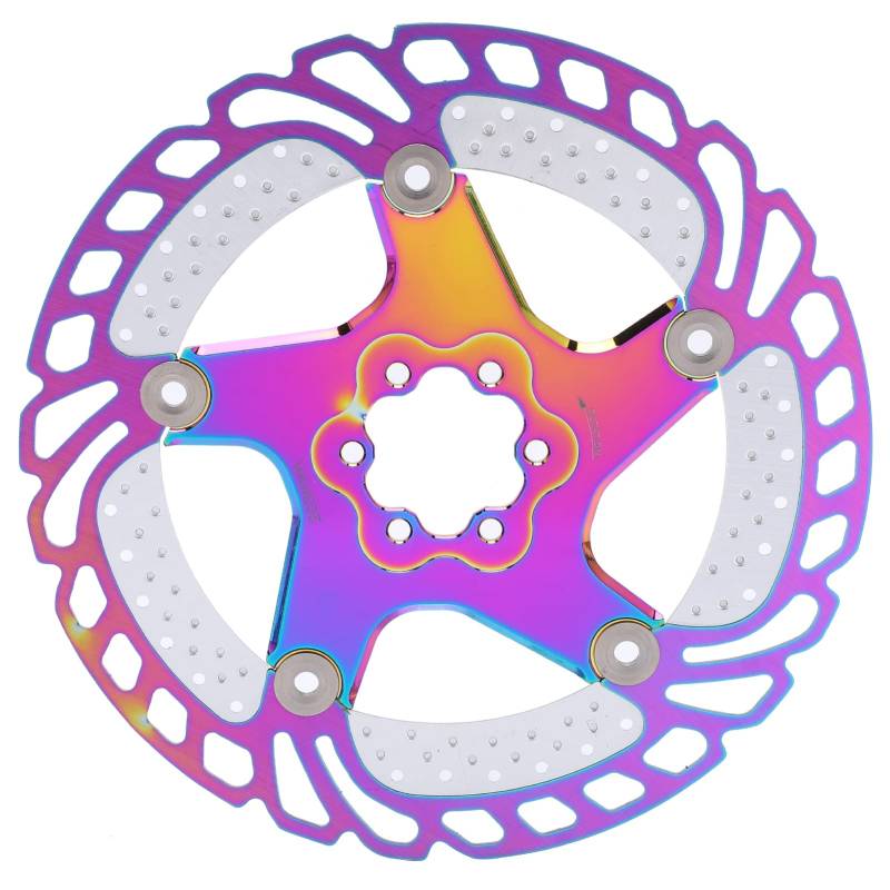 Baxnore 6 Nails Mountain Cycle Scheibenbremsrotor, Kühlscheibenbremsrotor aus Aluminiumlegierung und Edelstahl, verschleißfester Fahrradbremsrotor für das Radfahren (203mm) von Baxnore