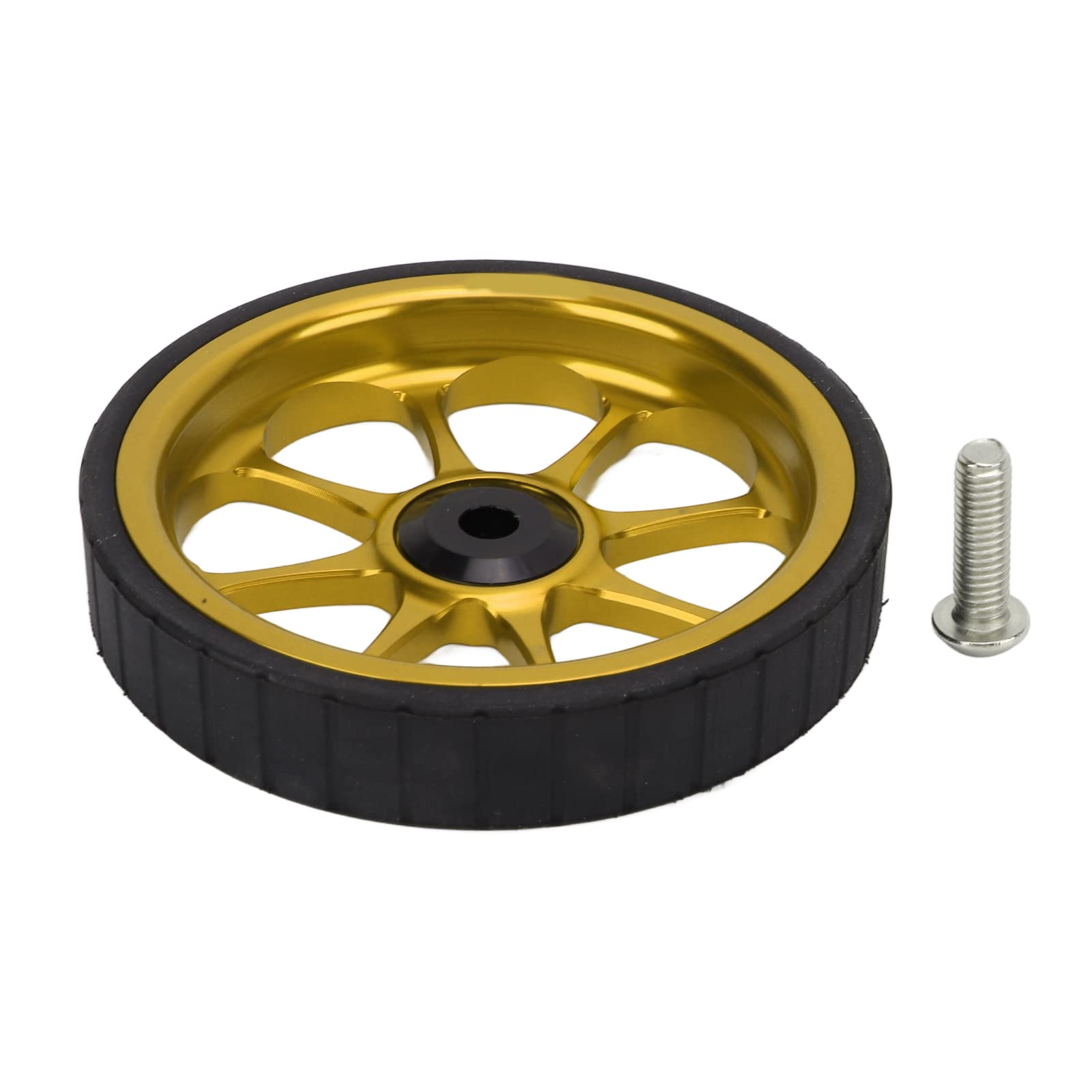 Baxnore Faltrad Easy Wheel, Aluminiumlegierungs-Gummireifen Easy Wheel, verschleißfestes verbreitertes Lager Easy Wheel, Fahrradersatz Easy Wheel für Faltrad (Gold) von Baxnore