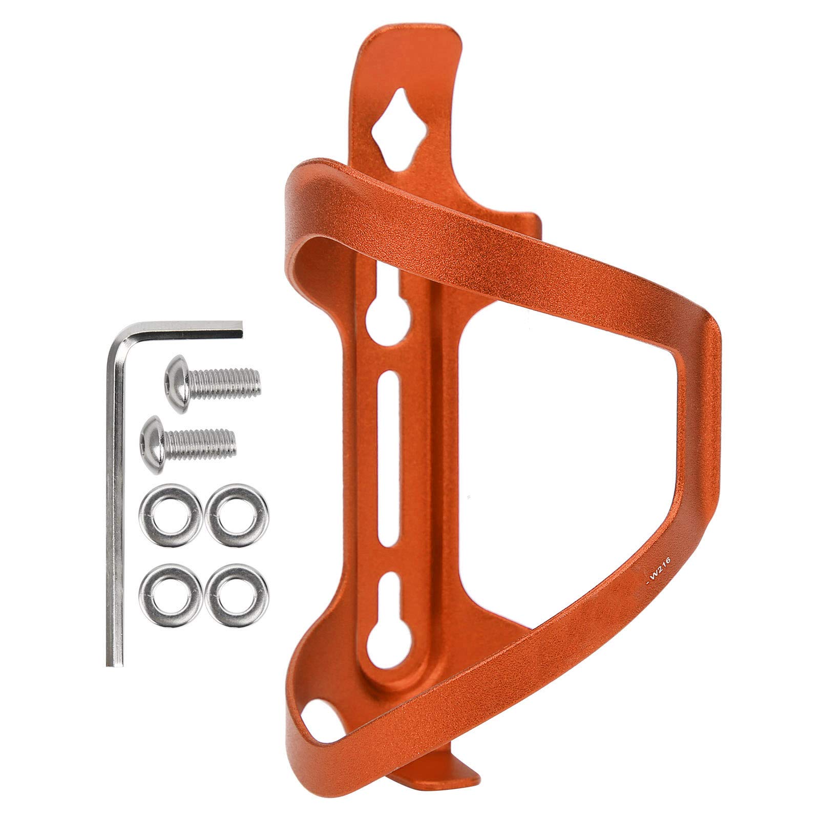 Baxnore Flaschenhalter aus Aluminiumlegierung, leichte Wasserbecherhalterung, Fahrrad-Wasserflaschenhalter, kompakte Fahrradflaschenhalterung für Mountainbikes und Rennräder (Orange) von Baxnore