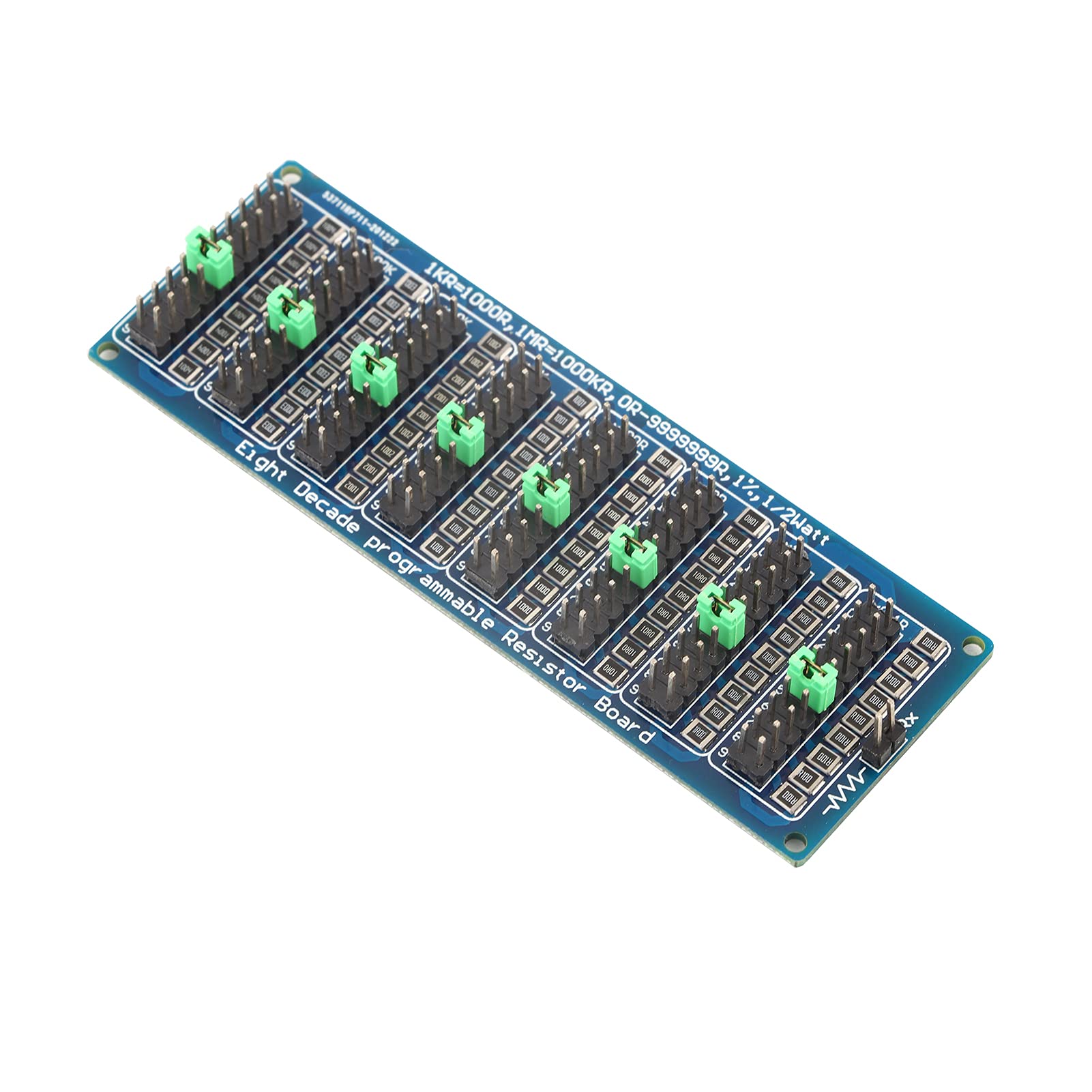 Baxnore -Genauigkeitswiderstandskarte, Synthetische Karton 8 Abschnitt Programmierbare Widerstandskarte, Genauigkeit Elektronische Widerstandskarte für Elektrotechnik von Baxnore