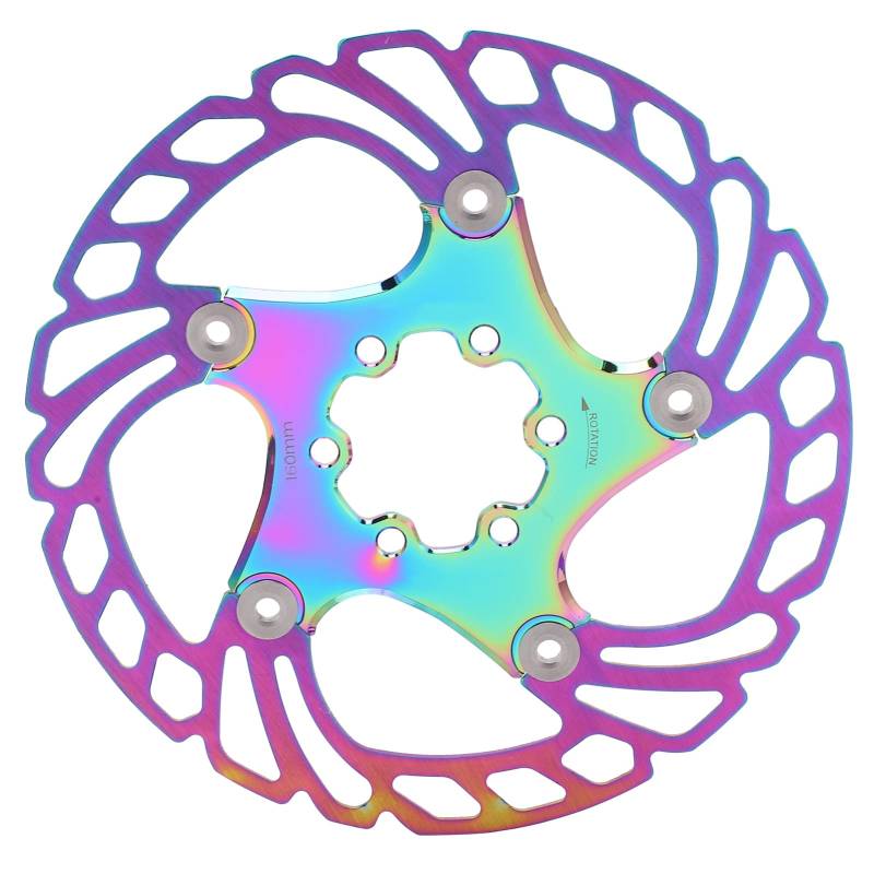 Baxnore Schwimmende Bremsscheibe von, schwimmende Bremsscheibe aus Aluminiumlegierung und Edelstahl, verschleißfeste Anti-Verformungs-Fahrradbremsscheibe für Fahrradzubehör (160mm) von Baxnore