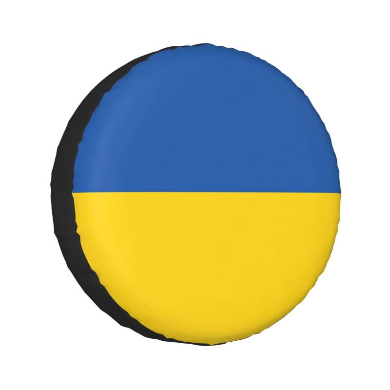 BBEXJIGY Universelle Ukraine-Flagge, Notfall-Reifenabdeckung für Jeep-Anhänger, SUV, LKW, Outdoor von Bbexjigy