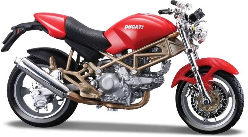 2000 Ducati Monster 900 [Bburago 51030-18R], Rot, 1:18 Die Cast von Bburago