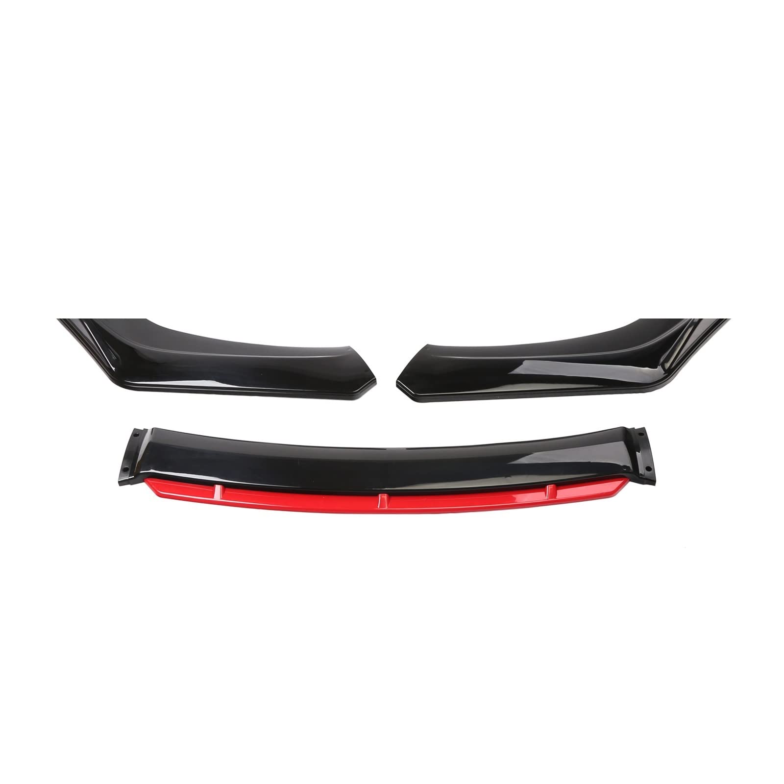 4PCS Kompatibel for Mitsubishi Lancer 2008-2015 Frontschürze Lip Spoiler Splitter Diffusor Körper Kit Deflektor Universal Auto Zubehör(Black Red) von BcoMfy