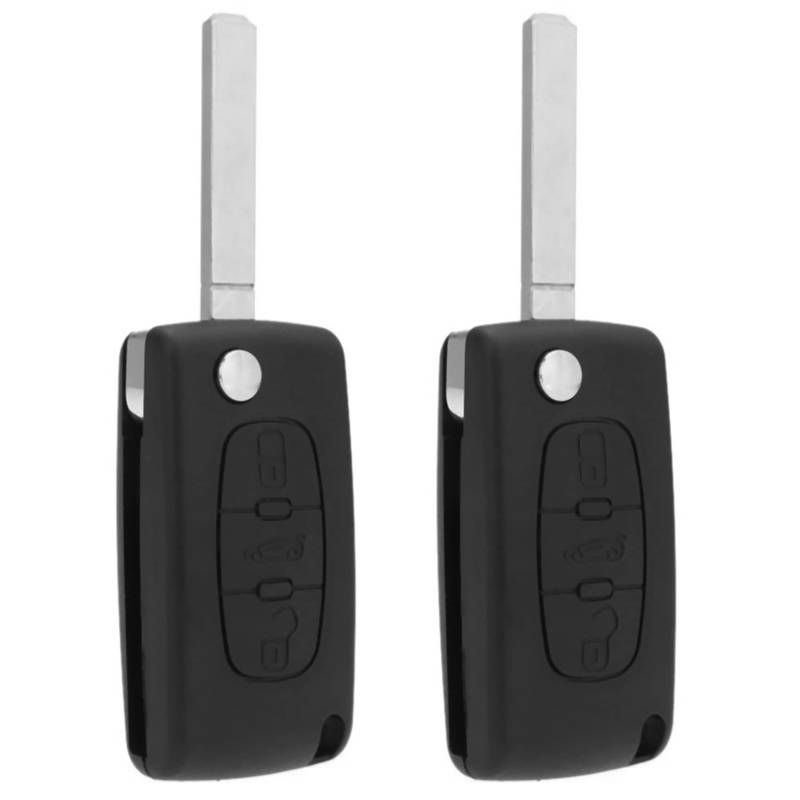 Bdukbduk 2X Flip Klappbar Remote Auto Schluessellos Schluesselhuelle Schale Fuer 407 307 607 Mit3 Tasten von Bdukbduk