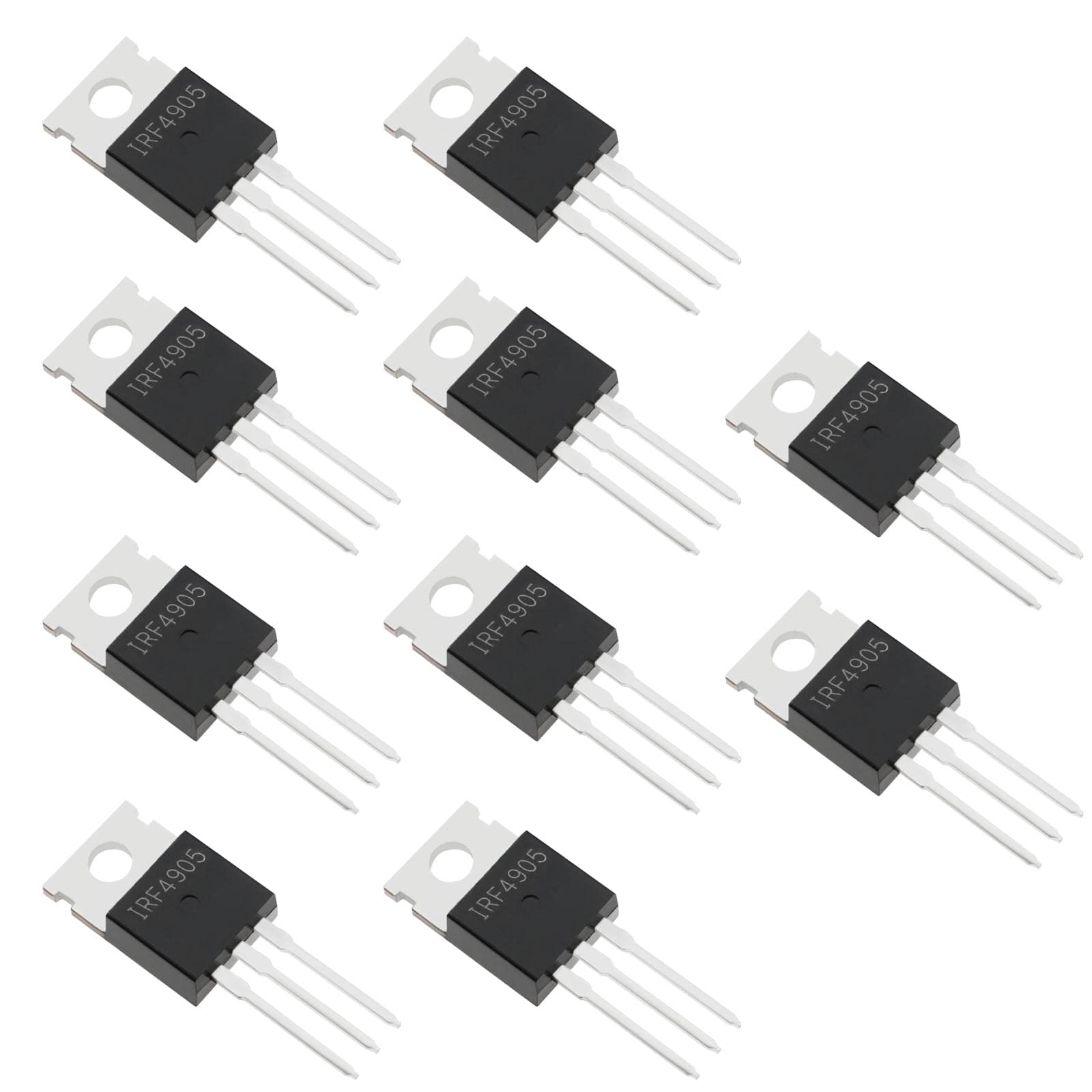 10 Stück IRF4905 Transistor MOSFET TO-220 Transistor mit Feldeffekt, Kanal, P 74 A, 55 V, Tubes mit Feldeffekt, Gleichrichter mit Kanal, P 2,54 mm von Be In Your Mind