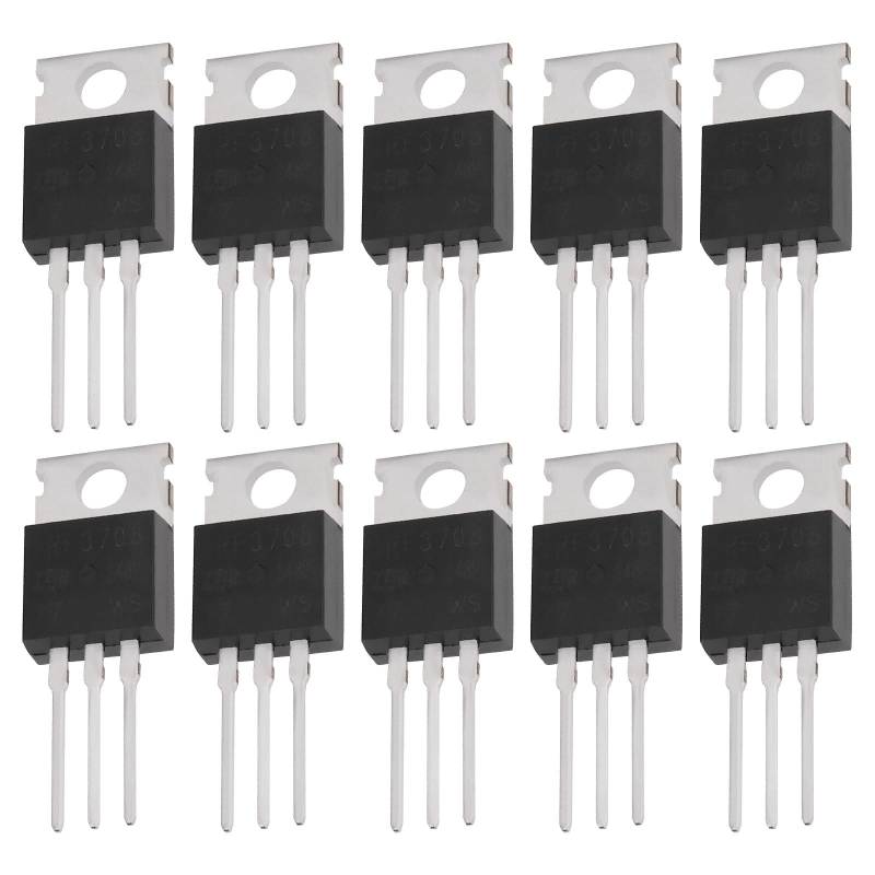 Be In Your Mind 10 Stück MOSFET-Transistoren IRF3708 MOSFET-Transistoren N-Kanal-Leistungs-MOSFET-Transistor TO220 30 V 62 A für Elektronische Anwendungen von Be In Your Mind