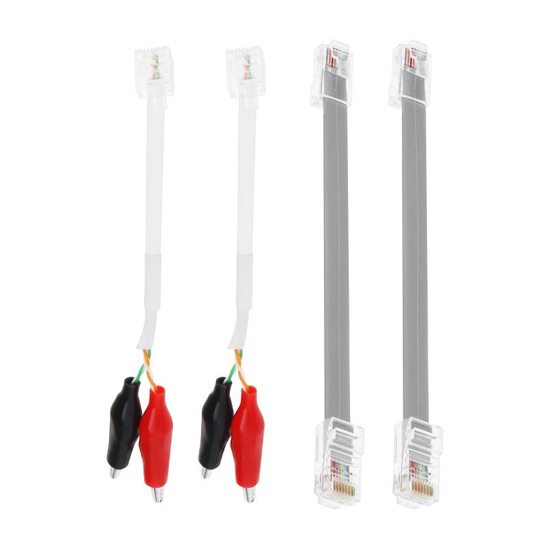 Be In Your Mind 2 Sets Ersatzkabel für Kabeltester LAN-Netzwerk-Testkabel 16 Cm Telefonleitungs-Testkabel mit Krokodilklemmen RJ11 RJ45-Stecker von Be In Your Mind