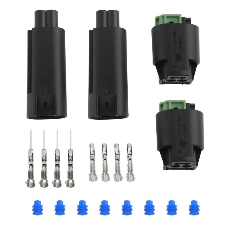 Be In Your Mind 2 Sets Temperatursensor Stecker 2 Pin Kabelbaum Buchse Terminal 61138365340 968405-1 9-967644-1 Kompatibel mit BMW E36-E46 E39 von Be In Your Mind