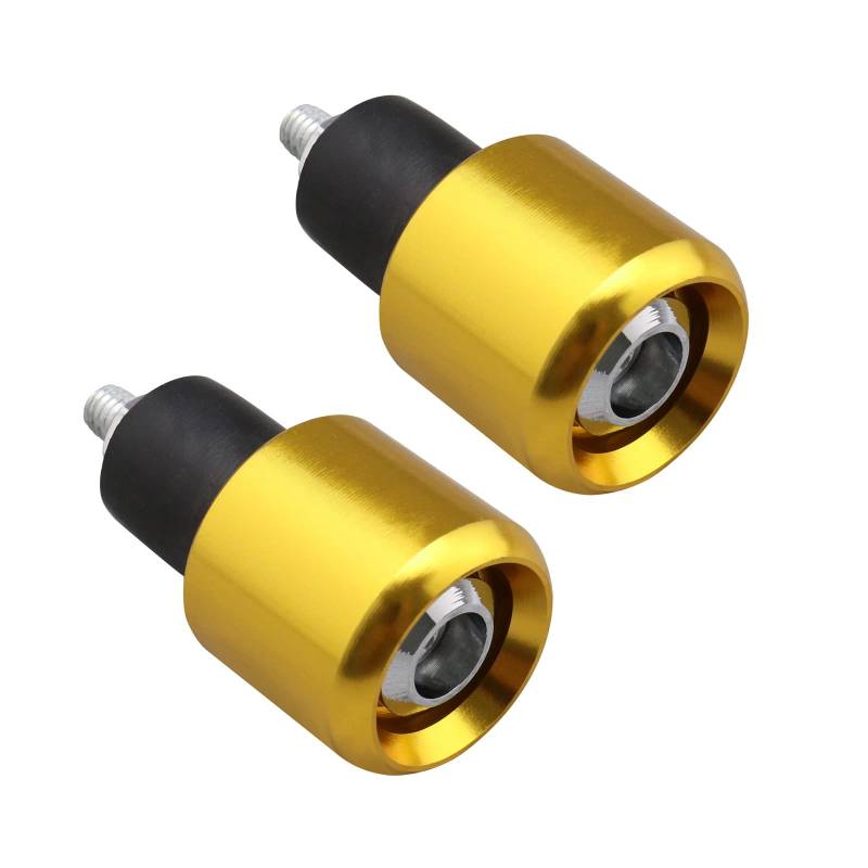 Be In Your Mind 2 Stück 7/8 Zoll 22 mm Motorrad Lenkerenden Stecker Aluminiumlegierung Motorrad Lenkerenden Stecker Griff Lenker Endstopfen für 22 mm Durchmesser Lenker Gold von Be In Your Mind