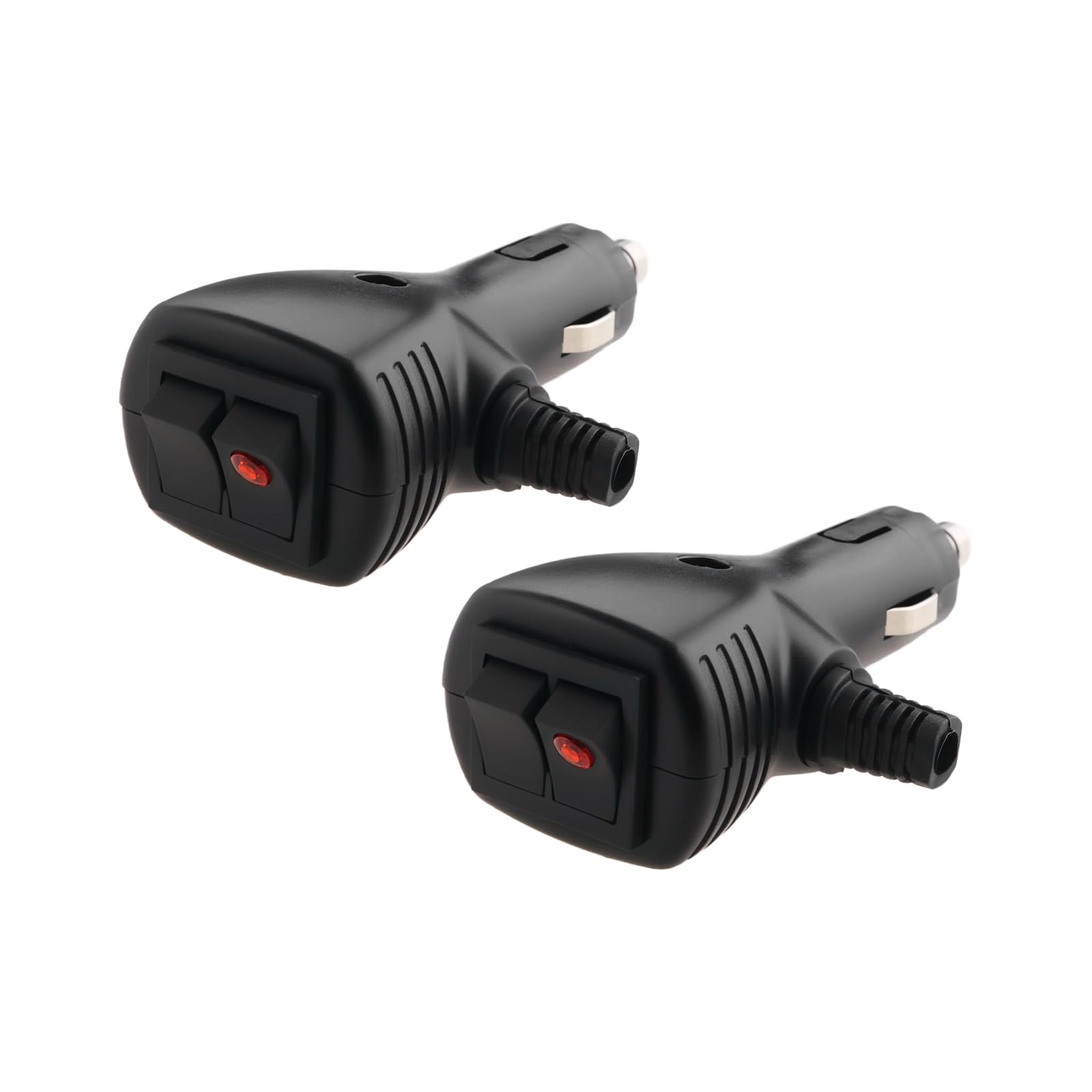 Be In Your Mind 2-teiliger Auto-Zigarettenanzünder-Stecker 12 V/24 V Zigarettenanzünder-Buchse 10 A-Sicherung Zigarettenanzünder-Netzstecker mit LED-Anzeige für Autoladegeräte GPS Staubsauger von Be In Your Mind