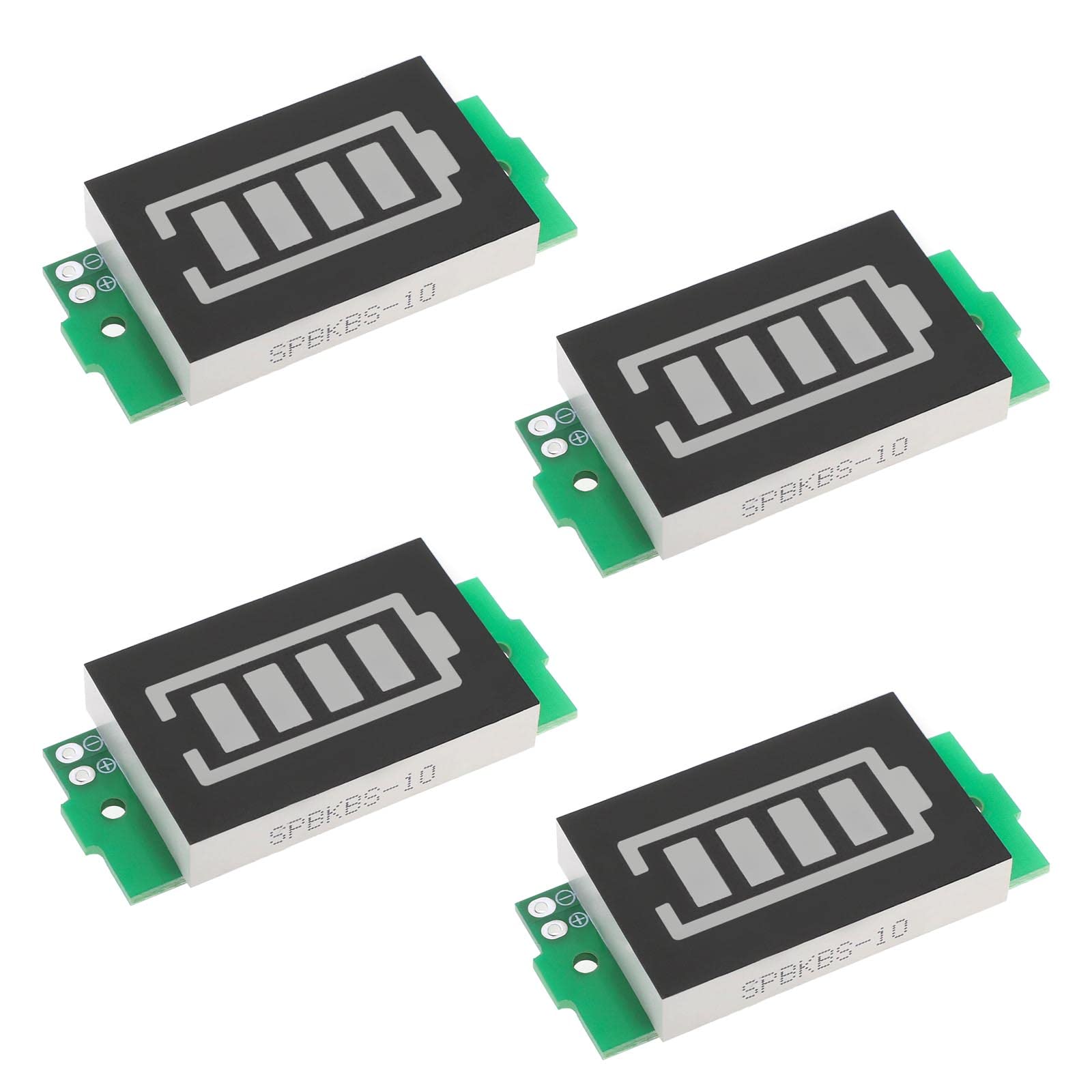 Be In Your Mind 4-teiliges Lithium-Batterie-Kapazitätsanzeige 3-34V Batteriekapazitäts-Anzeigemodul 5 MA Kompatibel mit 1S 2S 3S 4S 5S 6S 7S 8S von Be In Your Mind