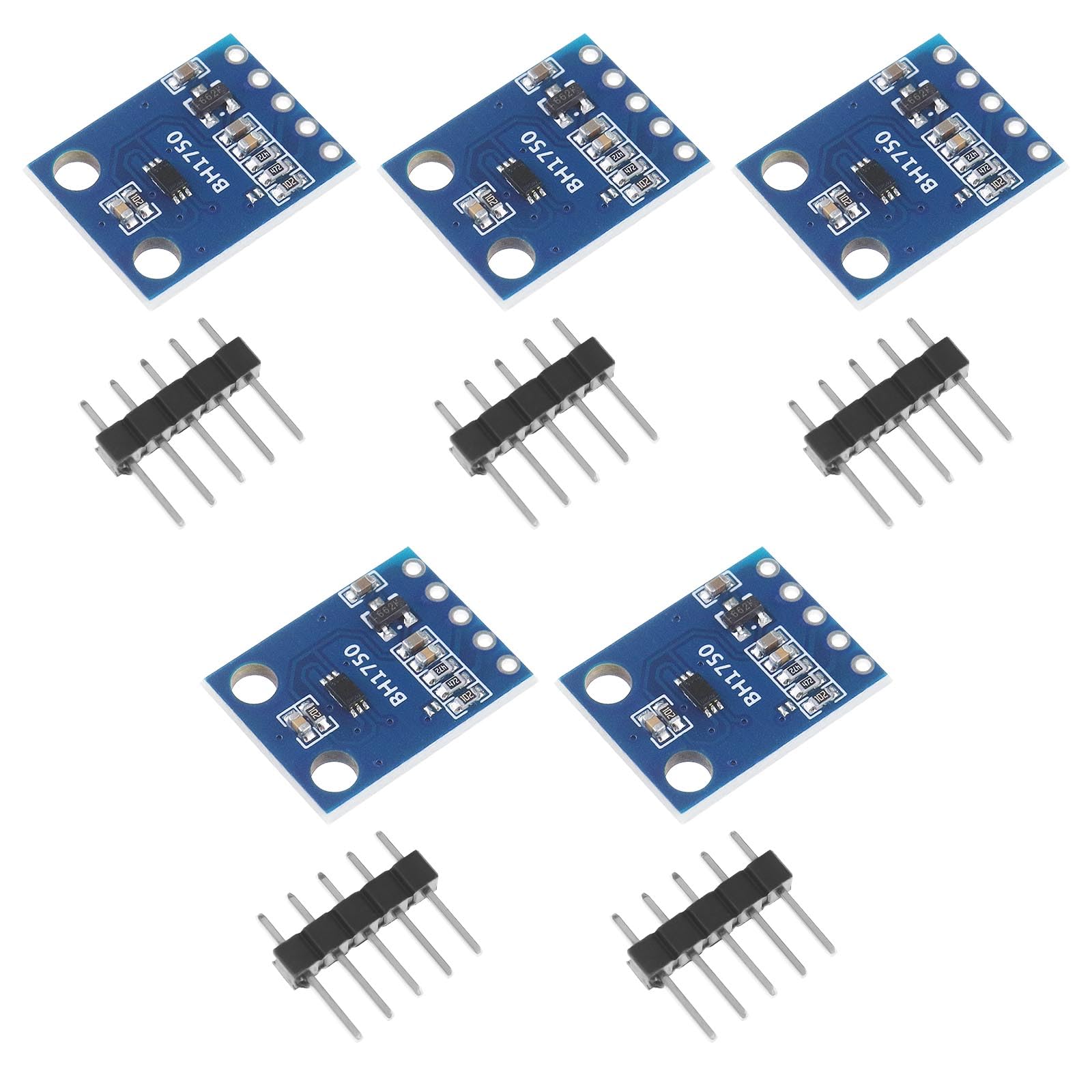 Be In Your Mind 5 Sätze BH1750 Lichtintensitätssensormodule mit Einem Bereich von 3–5 V Lichtintensitätssensor 0–65535 für Drucktemperaturmodul DIY-Beleuchtung von Be In Your Mind