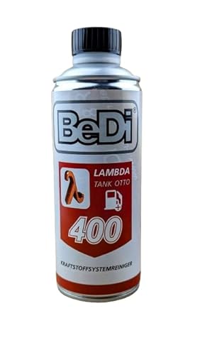 BeDi Lambda Tank Otto 400ml Mehrbereichsreiniger für Einspritzsysteme, Hochdruckpumpen, verkokte Ventile und Brennräume, Kraftstoffsystemreiniger mit Schmiermitteln von BeDi