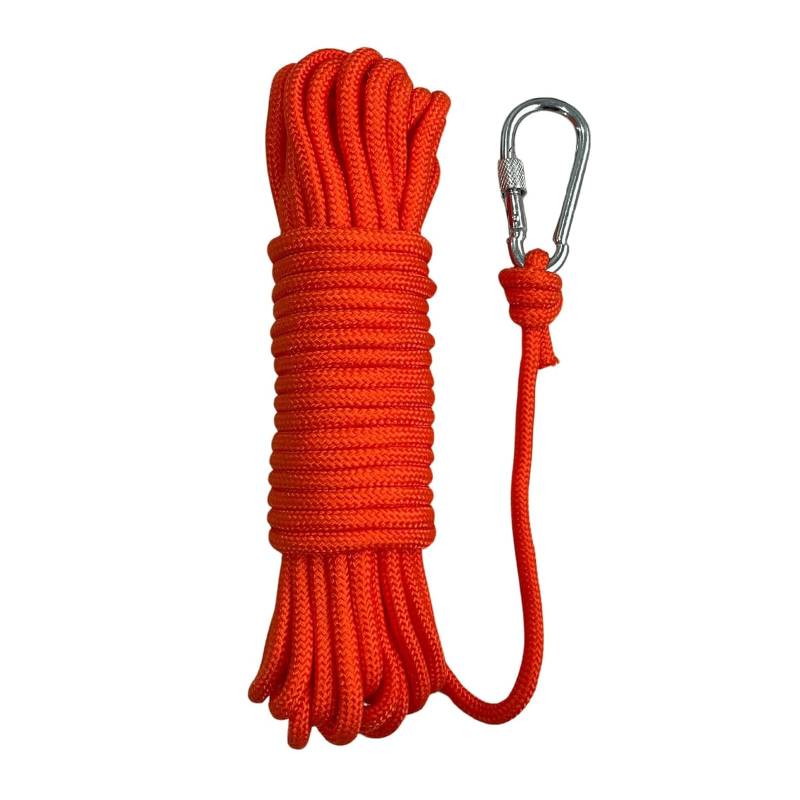 BeGrit 6mm Bootsseil 10m Polypropylen Seil Boot Fenderleine Orange Ankerleine Kajak Festmacher Tauwerk für Bootsport Camping Fischen Wandern von BeGrit