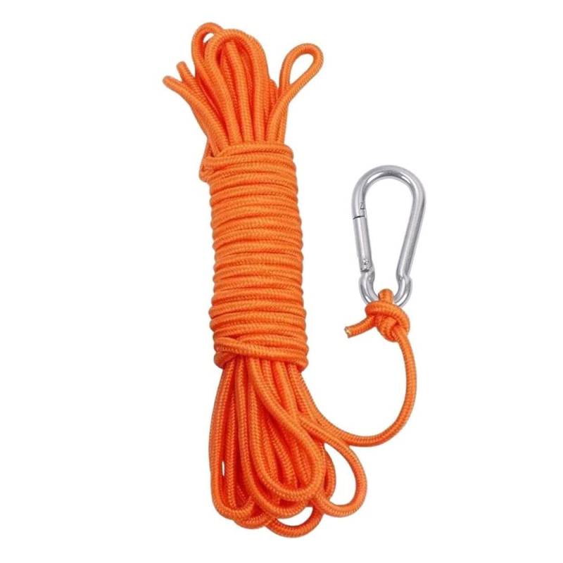 BeGrit 6mm Bootsseil 20m Polypropylen Seil Boot Fenderleine Orange Ankerleine Kajak Festmacher Tauwerk für Bootsport Camping Fischen Wandern von BeGrit