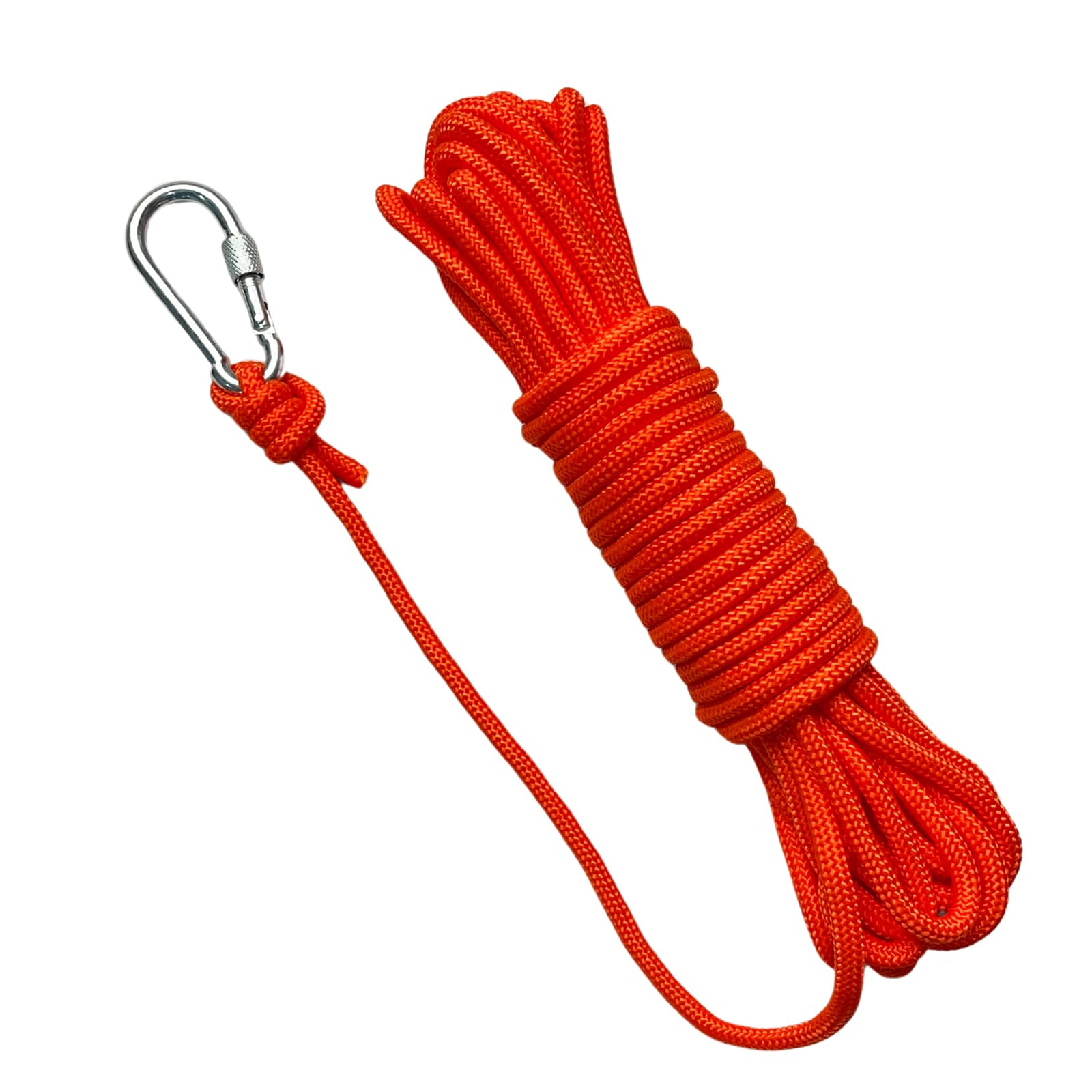 BeGrit 8mm Bootsseil 20m Polypropylen Seil Boot Fenderleine Orange Ankerleine Kajak Festmacher Tauwerk für Bootsport Camping Fischen Wandern von BeGrit