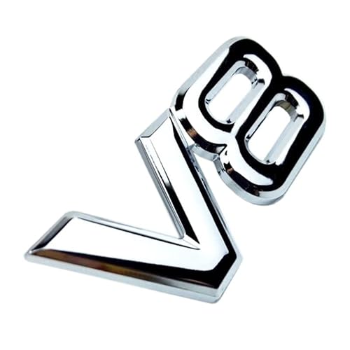 V8 Metall 3D Emblem Zeichen Chrom Schriftzug Auto Aufkleber Tuning Sticker von Bearlink