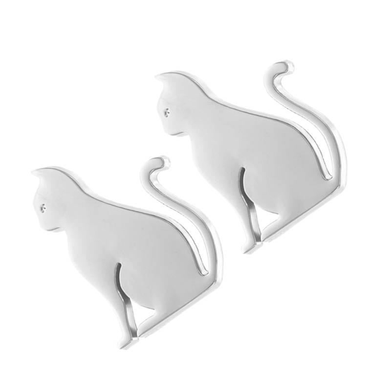 Beatifufu 2 Stück Katzen Auto Emblem Katzen Auto Aufkleber 3D Katze Metall Auto Emblem Auto Haube Tür Tier Aufkleber Katzen Aufkleber Für Auto Dekoration von Beatifufu