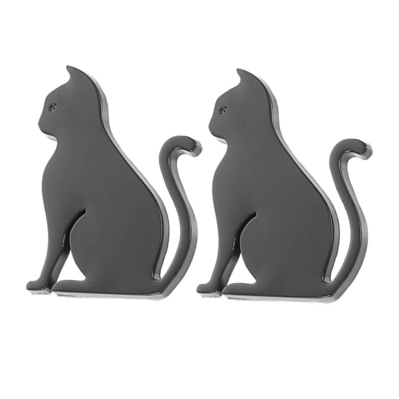 Beatifufu 2 Stück Katzen Auto Emblem Katzen Auto Aufkleber 3D Katze Metall Auto Emblem Auto Motorhaube Tür Tier Aufkleber Katzen Aufkleber Für Auto Dekoration von Beatifufu