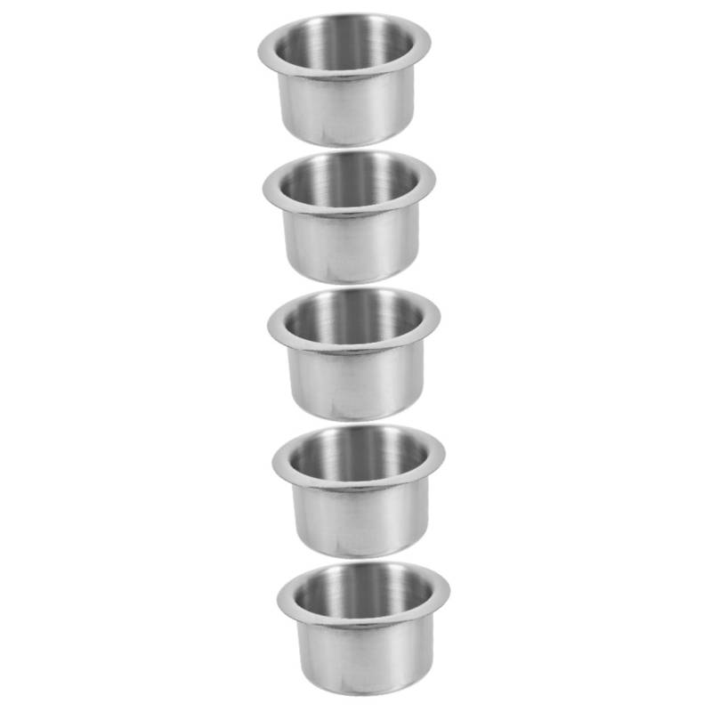 Beatifufu 5St Untersetzer aus Edelstahl cupholder Mug Holder Auto becherhalterung Getränkehalter im Auto Austausch des Getränkehalters im Auto Rostfreier Stahl Silver Wiederverwendbar von Beatifufu