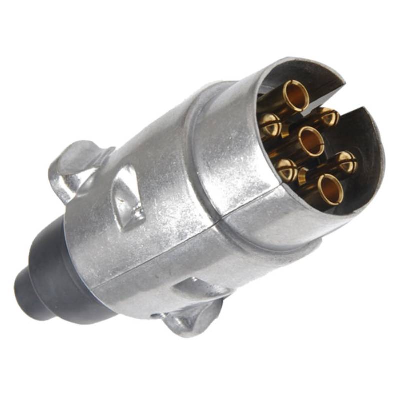 Beatifufu 7 Stecker für Anhängerkupplung Zubehör für LKW Anhänger-LKW-Zubehör schwarzer Draht Anhängerstecker bei wich Upon Anhängerzubehör Anschlussstecker für Anhänger-LKW Silver von Beatifufu