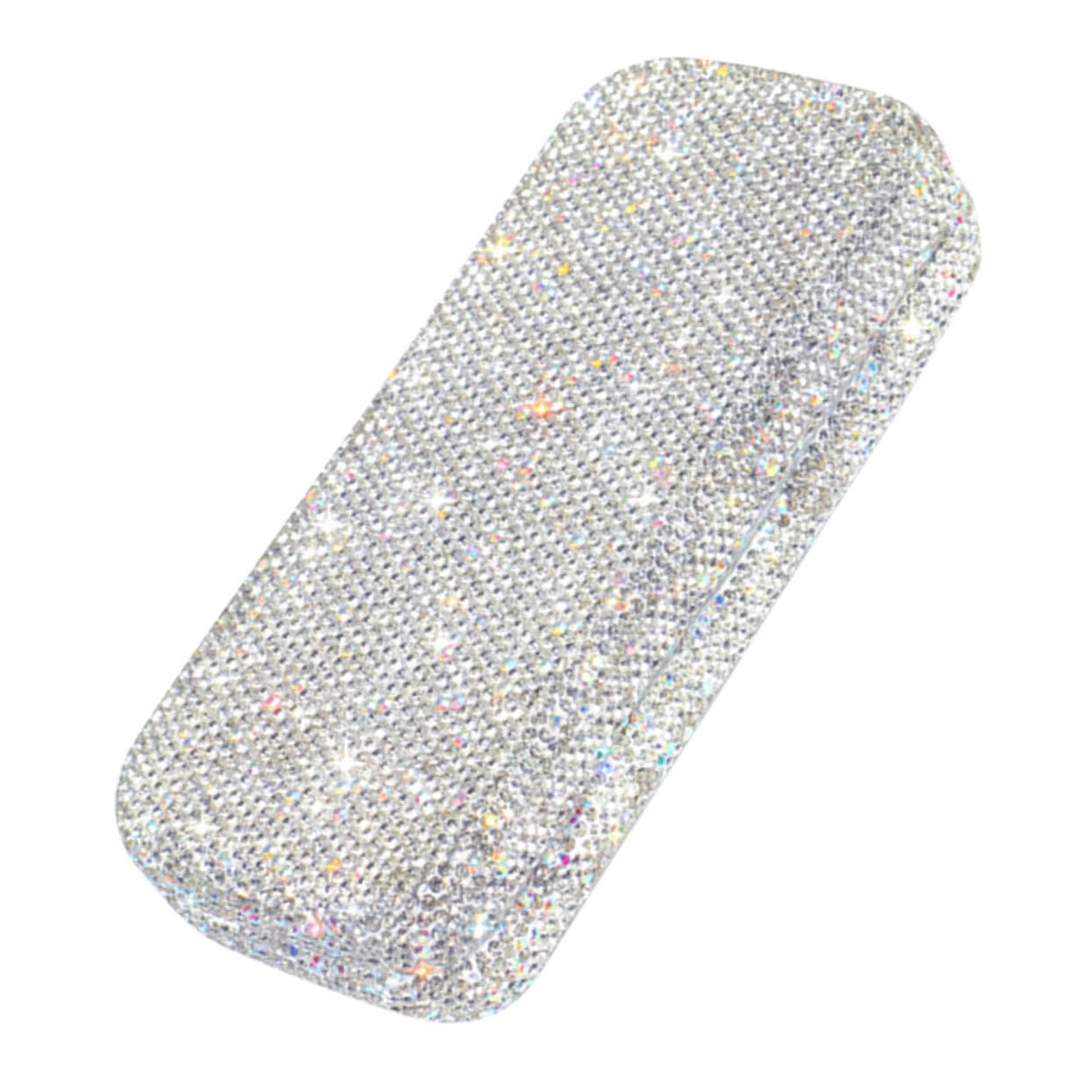 Beatifufu Auto Sonnenbrillen Etui Aus Strapazierfähigem Material Reise Brillenetui Mit Strass Applikationen Eleganter Sonnenbrillenhalter Für Optimalen Schutz Und Stilvolle Aufbewahrung von Beatifufu