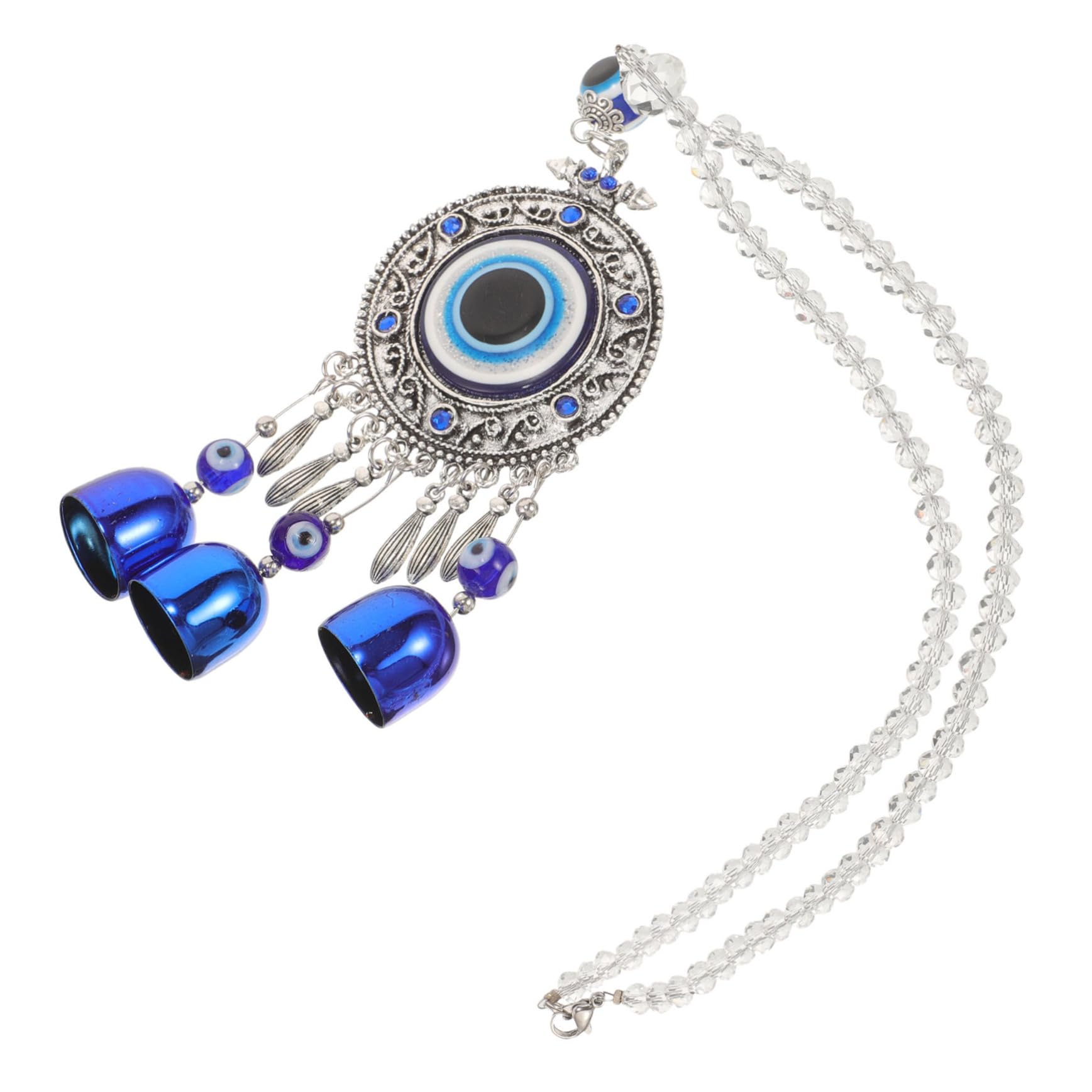 Beatifufu Evil Eye Auto Aufhängedekoration Retro Windspiel Für Rückspiegel Böser Blick Ornament Runde Blaue Glocke Stilvolle Autodeko Schutzsymbol Für Ihr Fahrzeug von Beatifufu